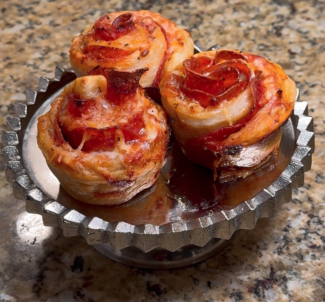 Pepperoni Flower Rolls